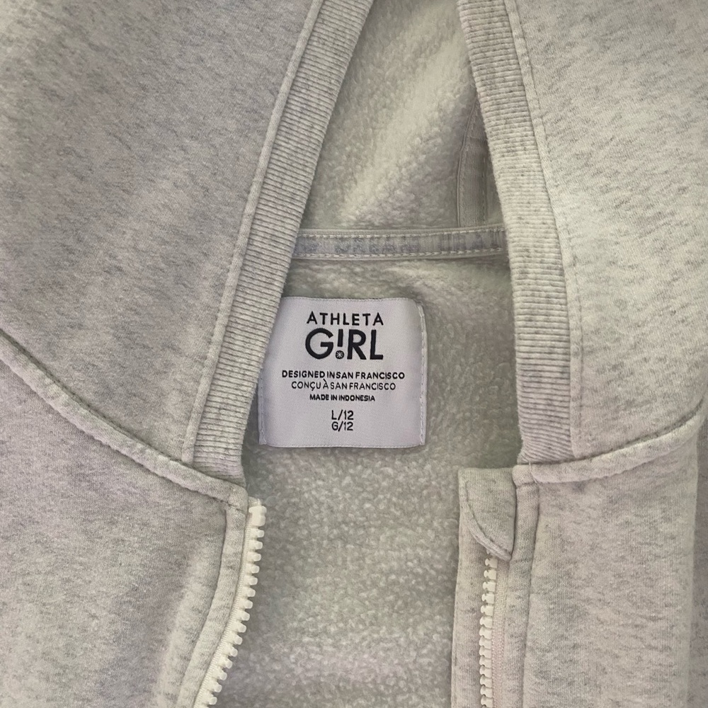 Athleta girl Light Gray Jacket hoodie zip up